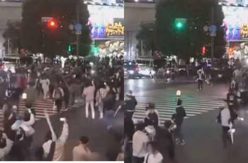 VIDEO | Japoneses festejan el triunfo ante Alemania, pero respetando la circulación en Tokio