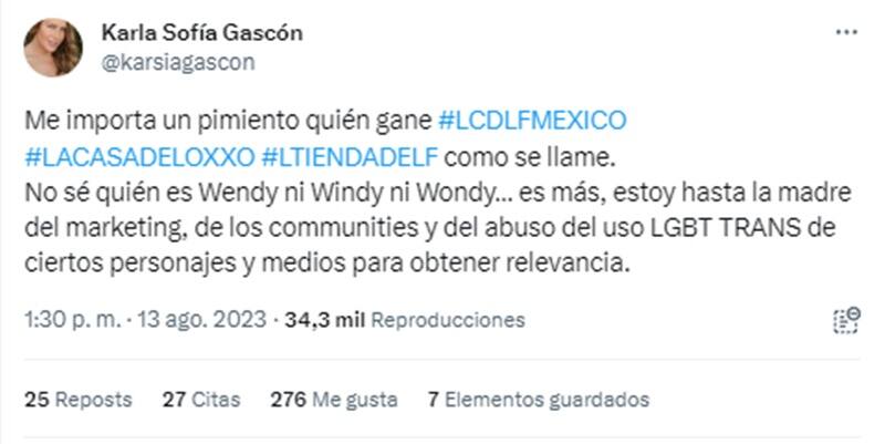La actriz española aseguró que ella apoya al colectivo LGBTQ+ pero de manera diferente.