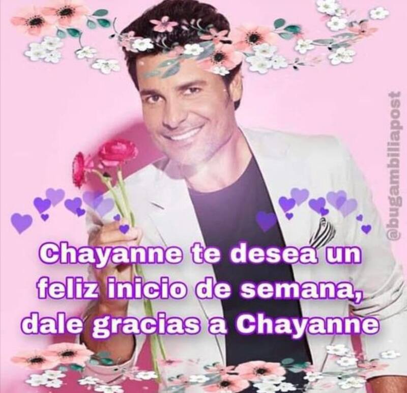 Envía a Chayanne por WhatsApp para que sea un gran día o noche. Créditos: Pinterest.