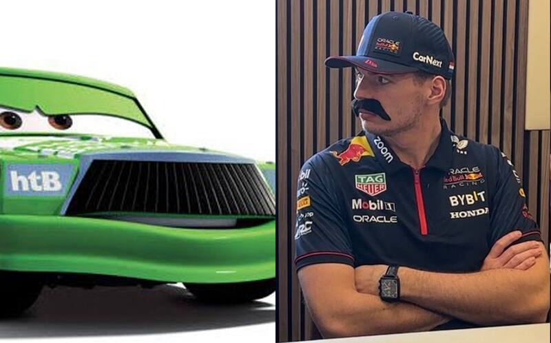 Max Verstappen como Chick Hicks.