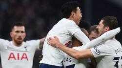Tottenham consiguió su primer victoria del 2022 en el último minuto