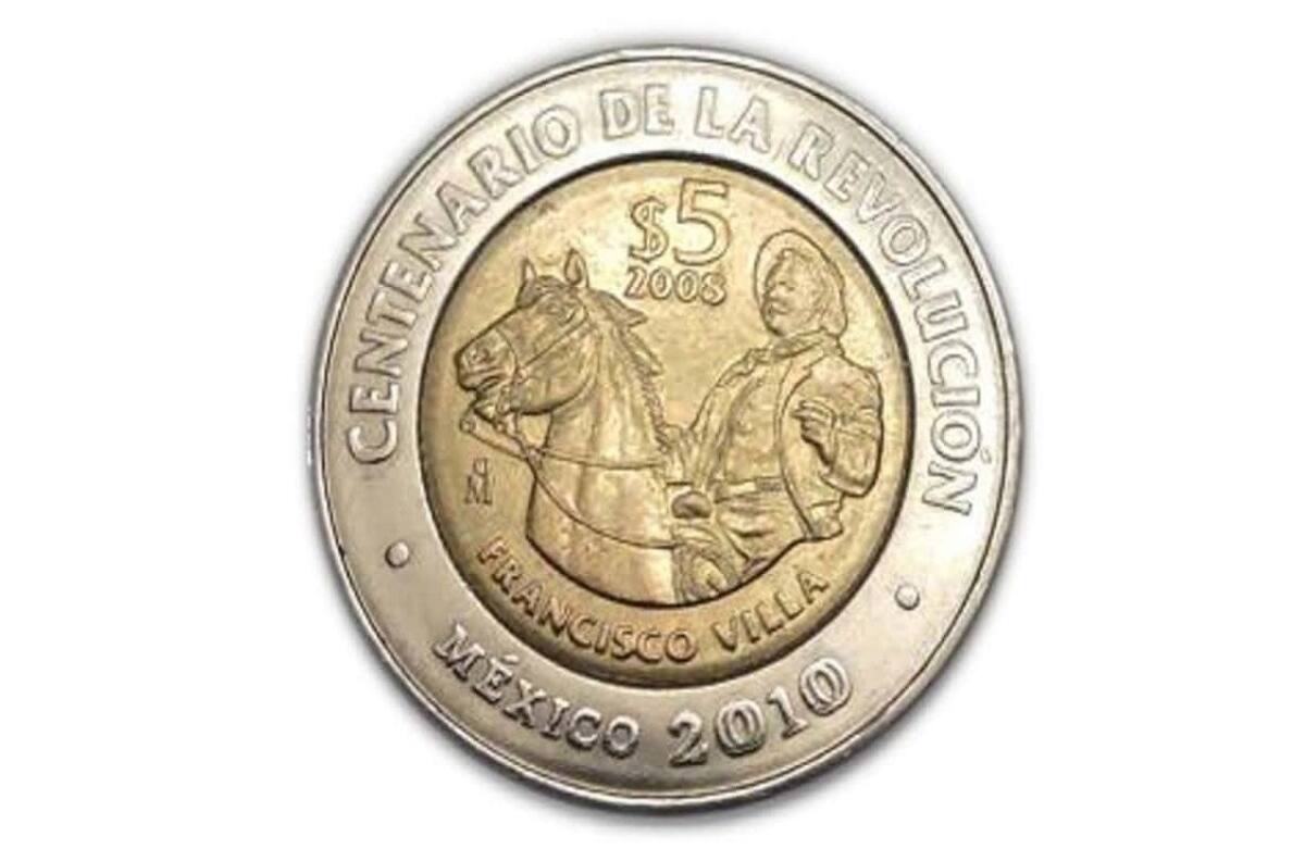 Descubre cuánto vale la moneda de 5 pesos de Francisco Villa