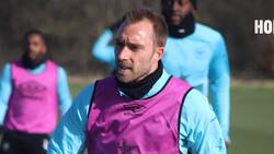 Christian Eriksen se presentó a su primer entrenamiento con el Brentford tras su paro cardíaco