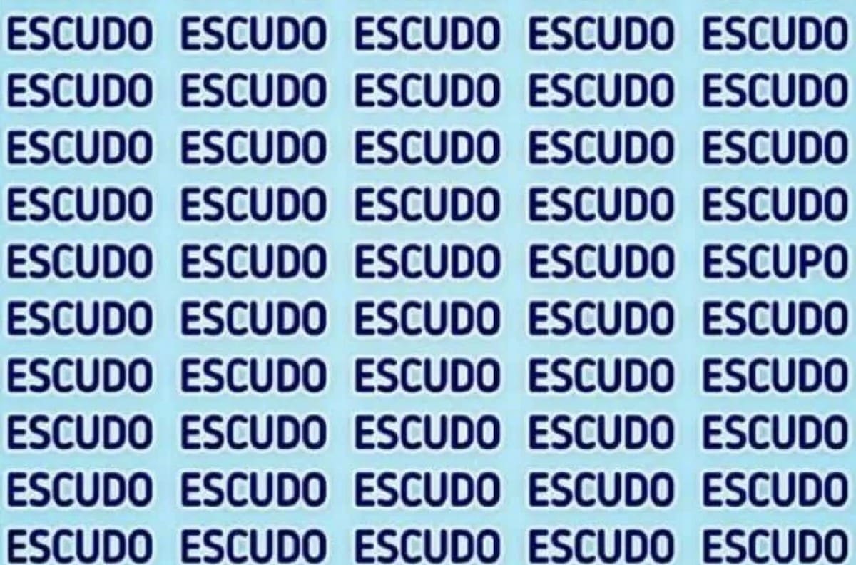 Acertijo visual: Encuentra la palabra "ESCUPO" en menos de 5 segundos