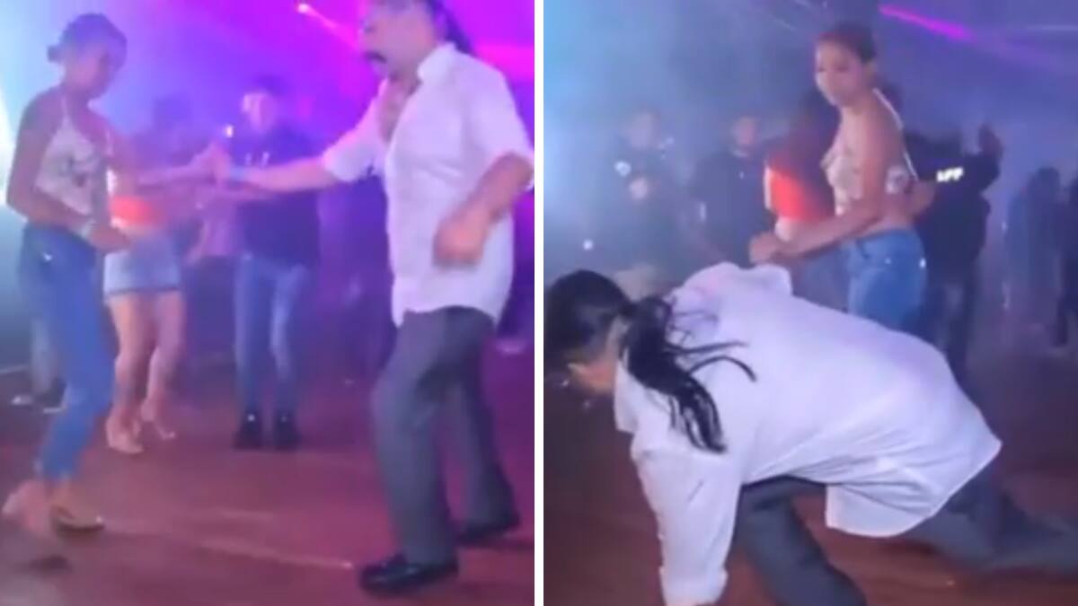 VIDEO| Hombre que bailaba cumbia se acuerda de su rutina de gym y se vuelve viral
