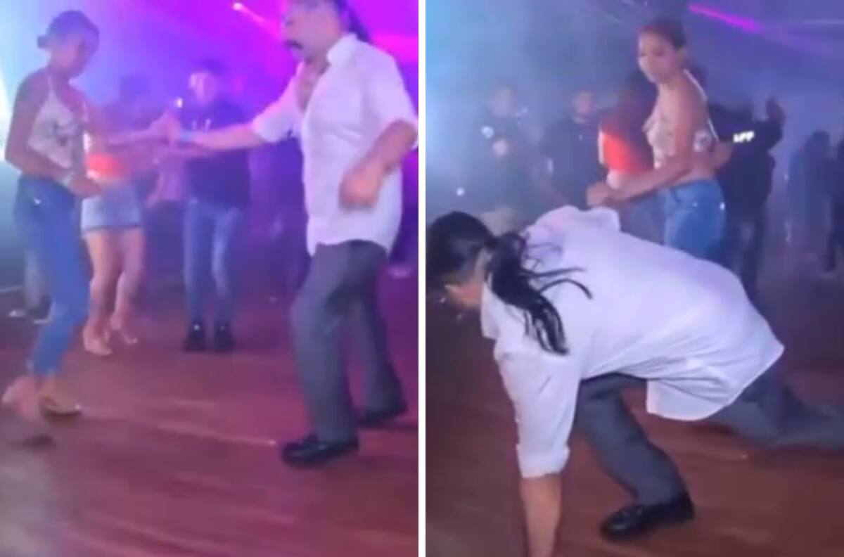 VIDEO| Hombre que bailaba cumbia se acuerda de su rutina de gym y se vuelve viral