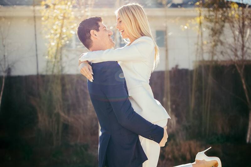 Courtois y Gerzig viven en Madrid. Foto: @mishelgerzig