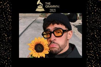 El poderoso significado del girasol y look que lleva Bad Bunny a los Grammys