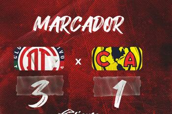 El Club América pierde el invicto ante los Diablos Rojos del Toluca