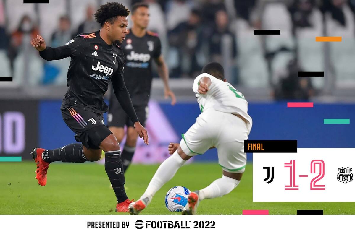 ¡Se acabó! Sassuolo derrotó 1-2 a la Juventus