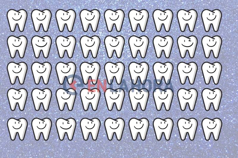 Encuentra los dientes que son diferentes al resto.