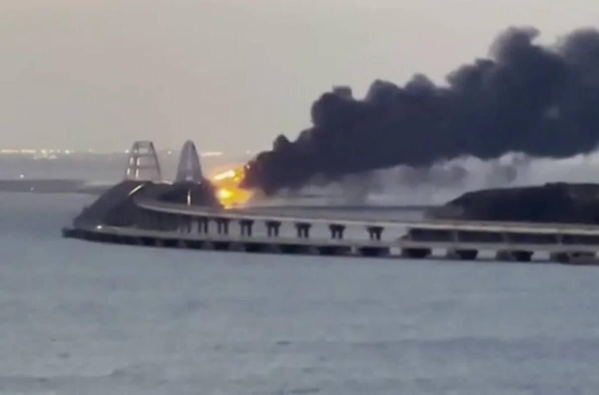 VIDEO| ¡Impactante! Así se vio la explosión de puente en Crimea