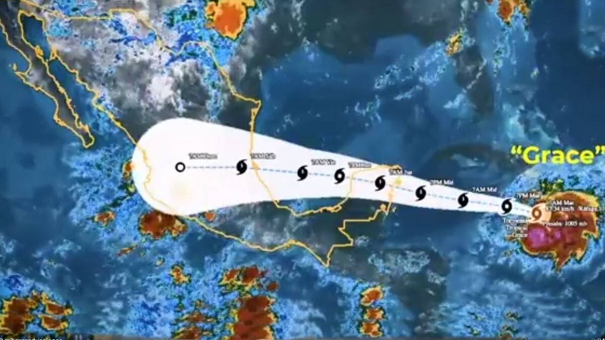 Yucatán y Veracruz en alerta por embate del huracán "Grace"