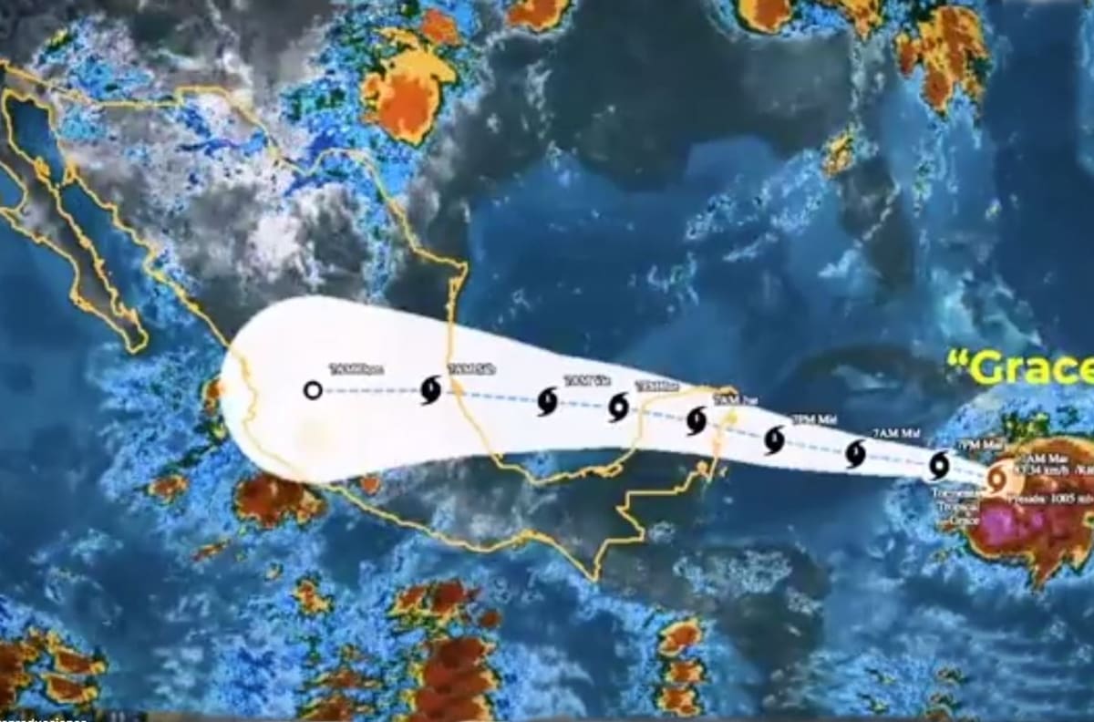 Yucatán y Veracruz en alerta por embate del huracán "Grace"