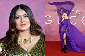 Salma Hayek y Lady Gaga lucieron radiantes en el estreno de "House Of Gucci"