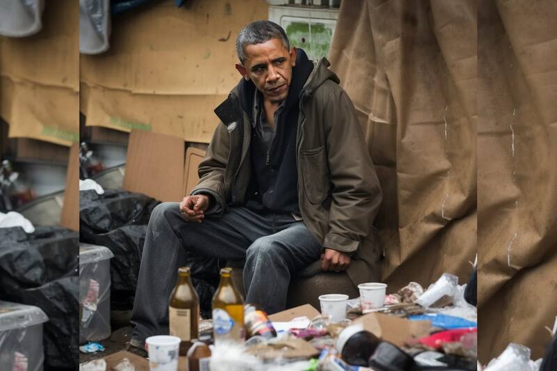 Famosos en situación de calle, según la IA