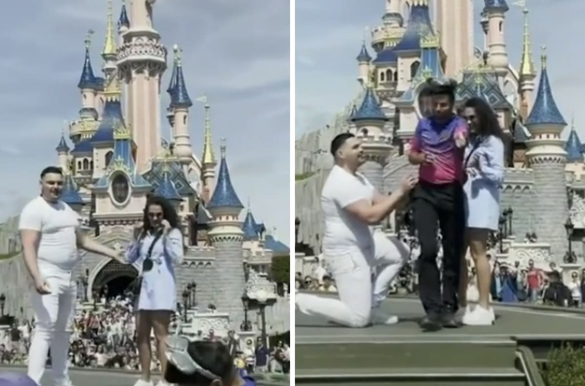 VIDEO| Propuesta de matrimonio en Disneyland sale mal y se hace viral