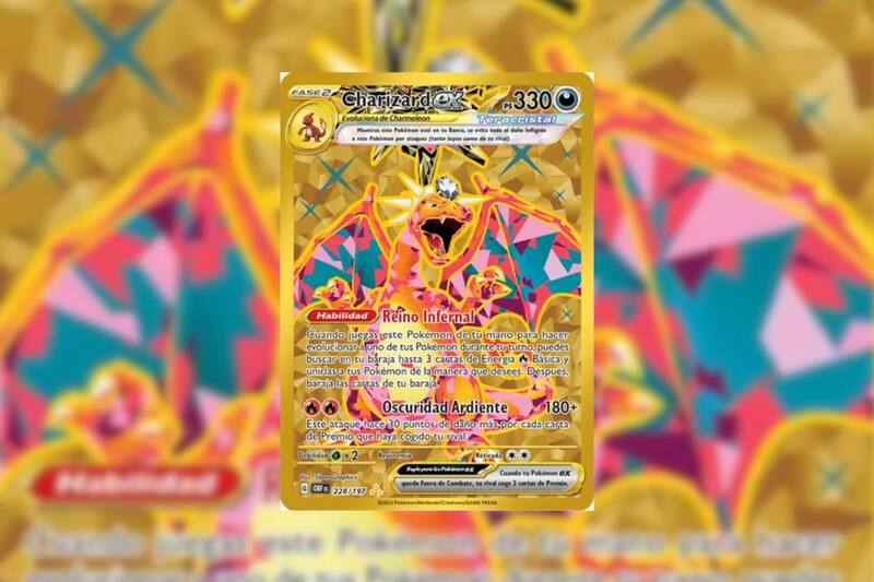 Podrás conseguir esta versión Rara Híper de Charizard ex.