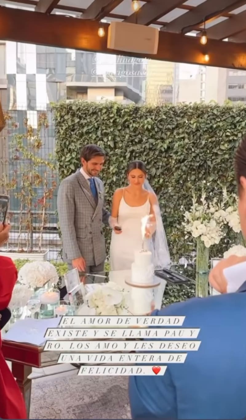 La pareja se casó el 28 de febrero