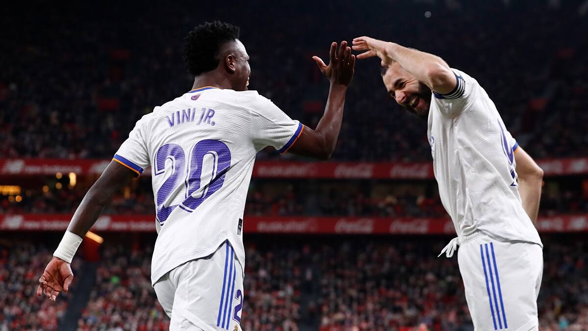 Con doblete de Karim Benzema, Real Madrid derrotó 1-2 al Athletic Club