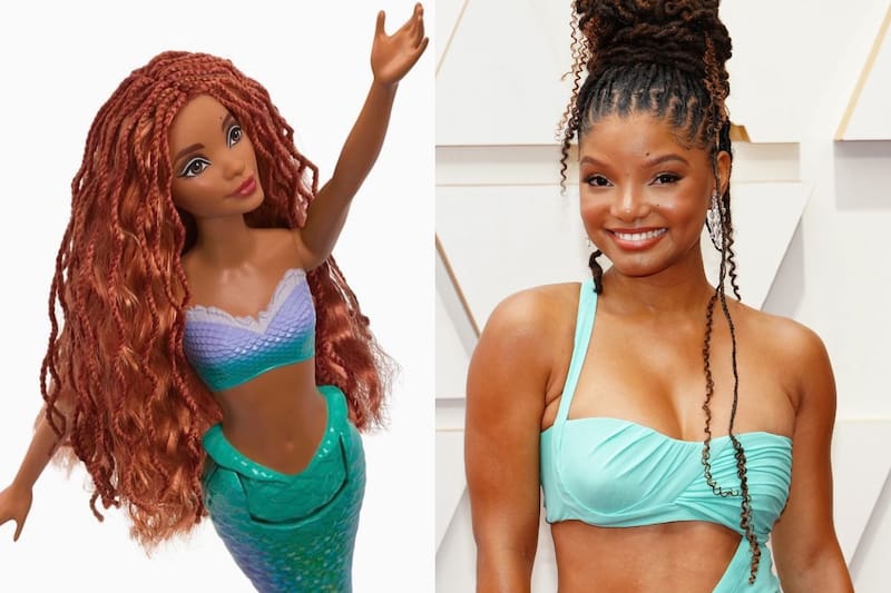 Muñeca de la Sirenita inspirada en Halle Bailey.