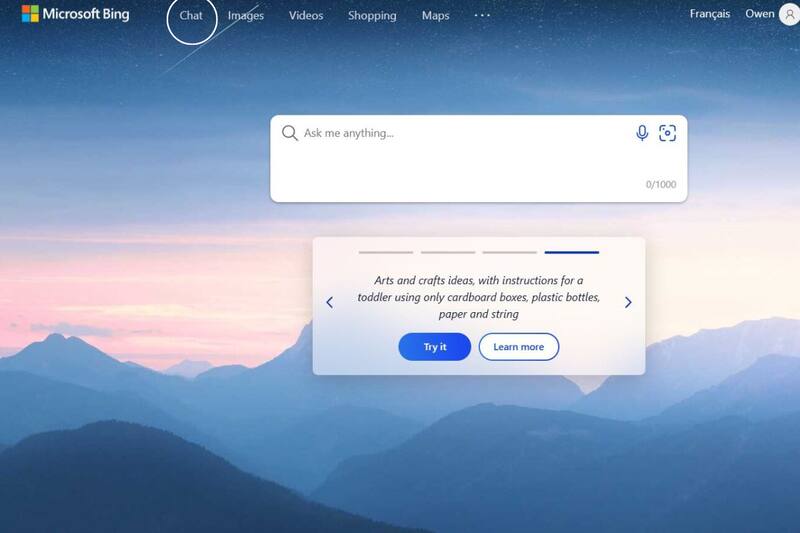 Aquí debes ingresar para utilizar el buscador potenciado con ChatGPT de Microsoft.