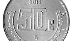 Intentan vender en casi un millón de pesos esta moneda de ¢50 centavos por supuestos errores