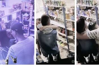 VIDEO | ¡Al estilo Judas! Hombre besa a la novia de su amigo y luego lo abraza