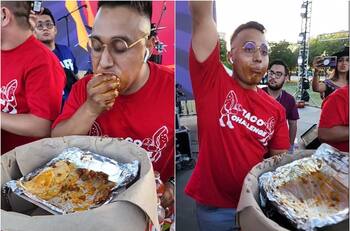 VIDEO | ¡Taco Challenge! Hombre gana 50 mil pesos por comer 50 taquitos en dos minutos