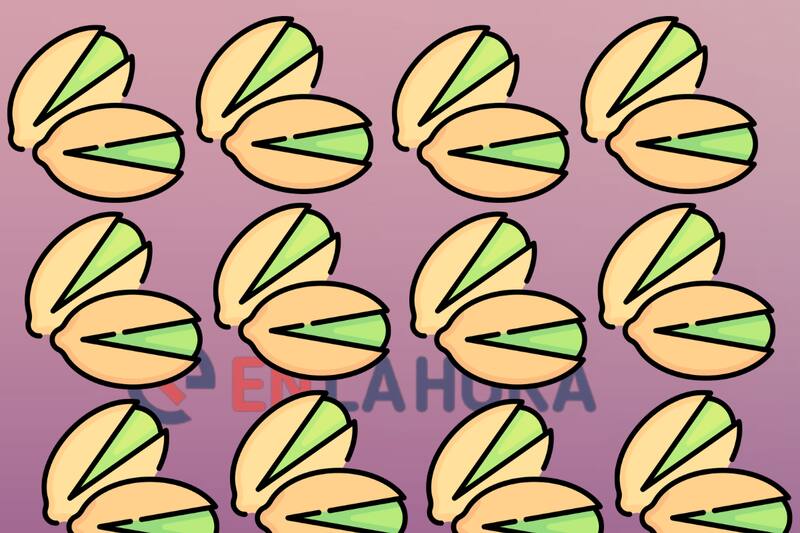 Encuentra los pistachos diferentes.