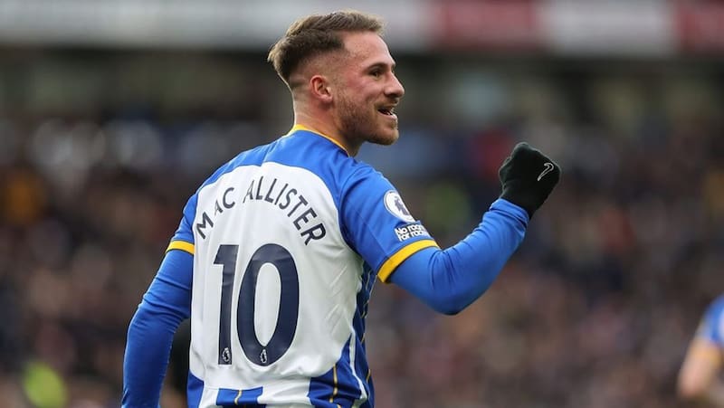 Alexis Mac Allister, jugador de Brighton. Foto: futbolingles.com.