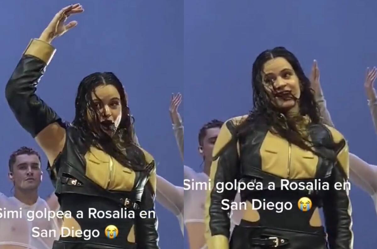 VIDEO | Así reaccionó La Rosalía tras ser golpeada por un fan durante su concierto en San Diego