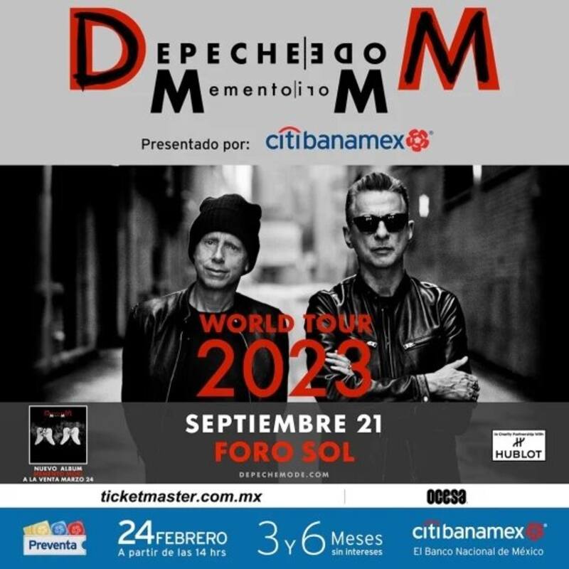 Conoce los precios para Depeche Mode en CDMX.