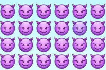 Encuentra el emoji de diablo que es diferente en este acertijo visual