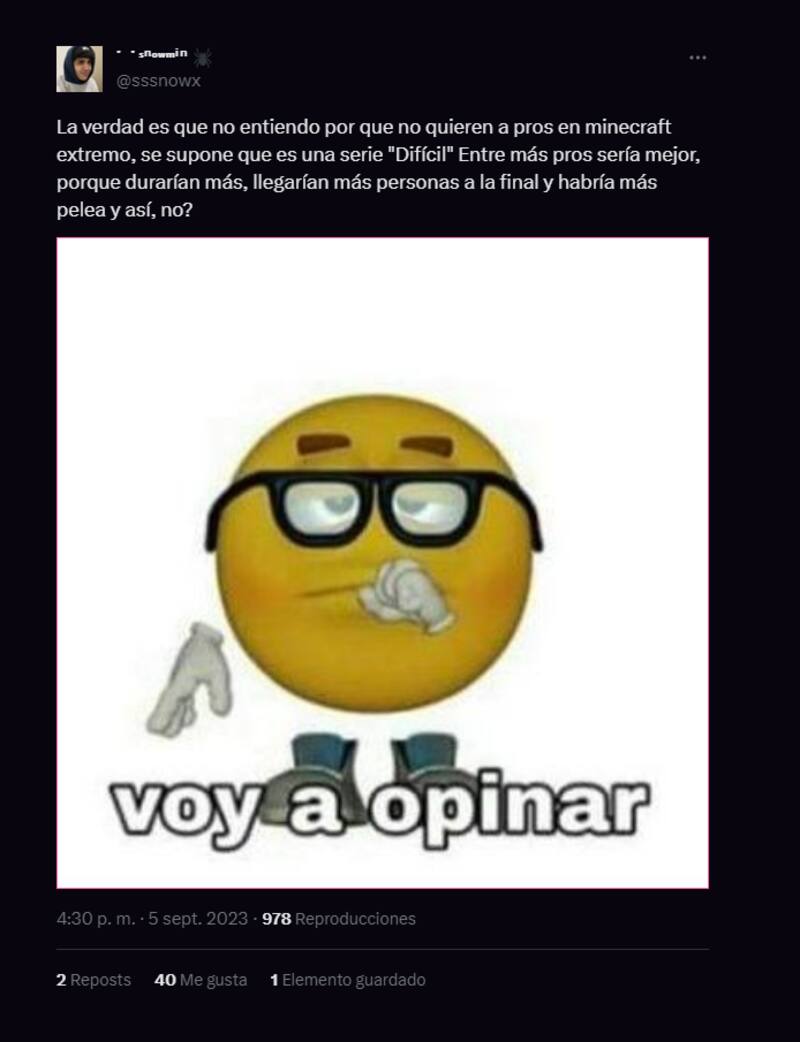 Algunas personas dicen que los pros eran quienes hacían divertido Minecraft Extremo.