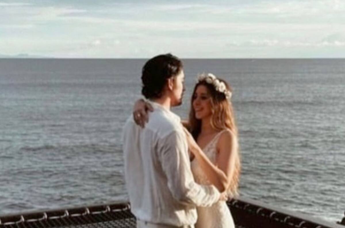 Alex Fernández y Alexia Hernández, así fue la ceremonia religiosa del hijo de El Potrillo