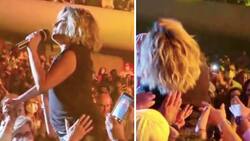 Ilse de Flans se aventó como rockstar al público... y la dejaron caer