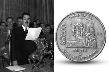 Piden más de $100 mil pesos por esta moneda antigua de la Expropiación Petrolera