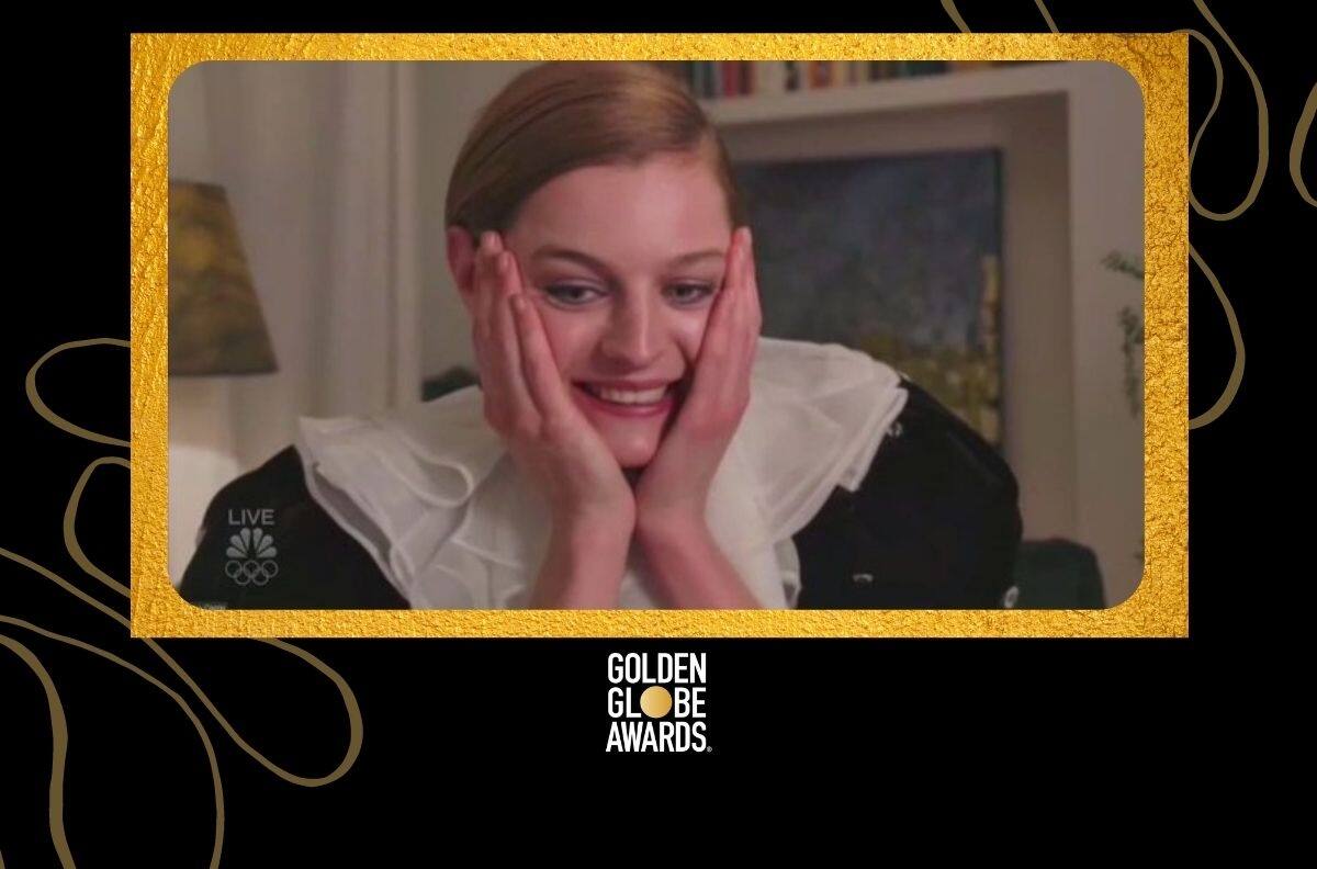 Así fue la reacción de Emma Corrin luego de ganar el "Globo de Oro"