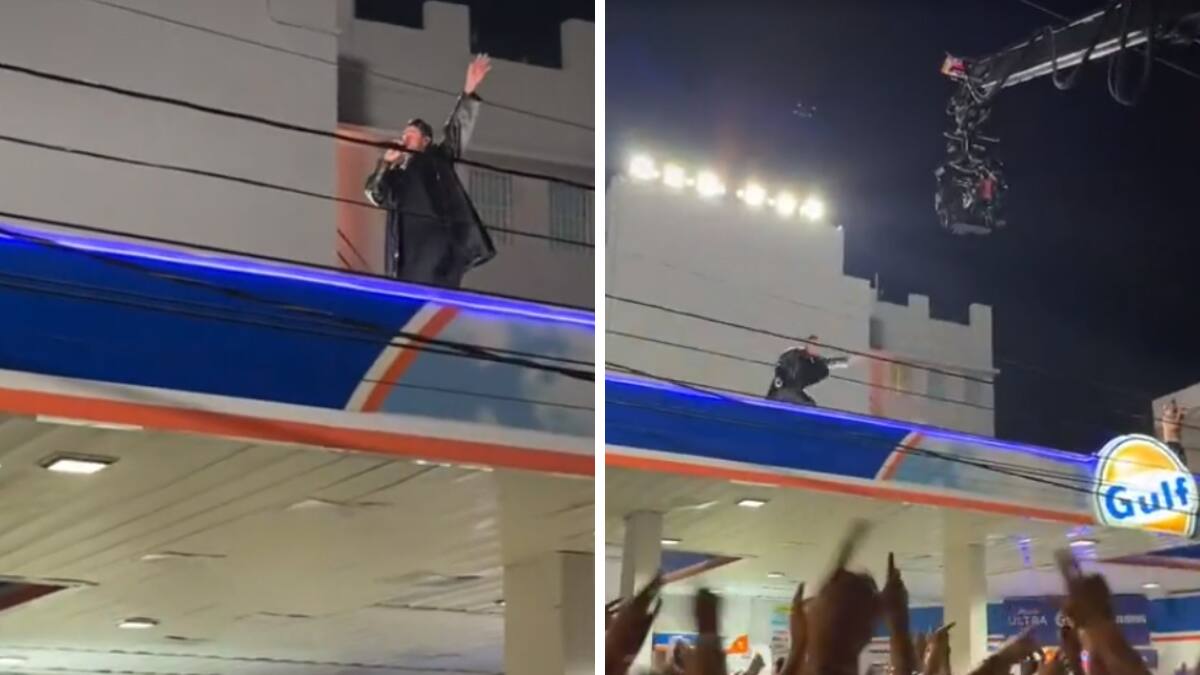 Bad Bunny y Arcángel sorprenden a sus fans al dar concierto en gasolinera| VIDEO