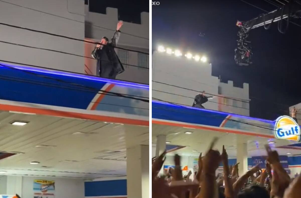 Bad Bunny y Arcángel sorprenden a sus fans al dar concierto en gasolinera| VIDEO