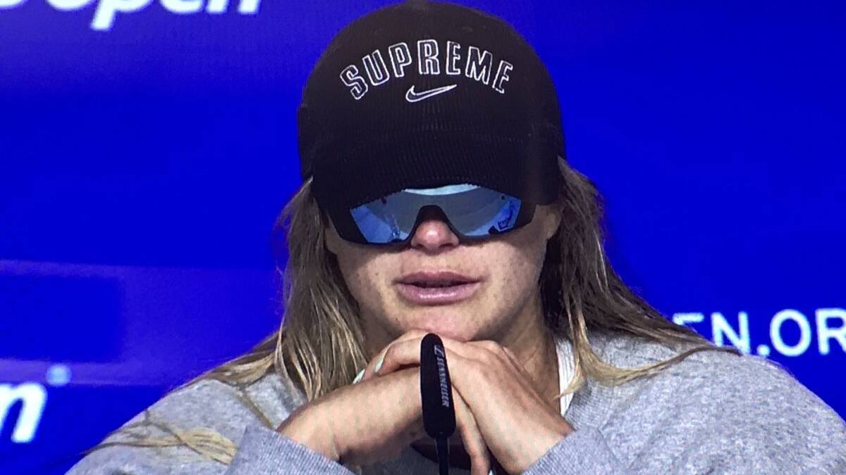 Aryna Sabalenka, inconsolable tras caer en la semifinal del US Open