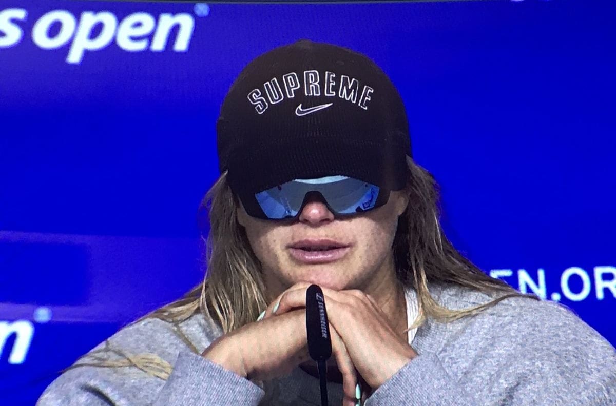 Aryna Sabalenka, inconsolable tras caer en la semifinal del US Open