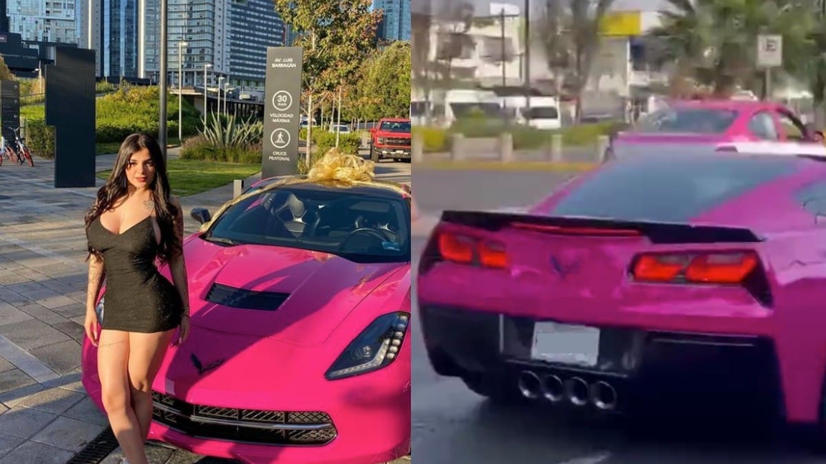 Captan a Karely Ruiz paseando con su coche de lujo en Nezahualcóyotl | VIDEO