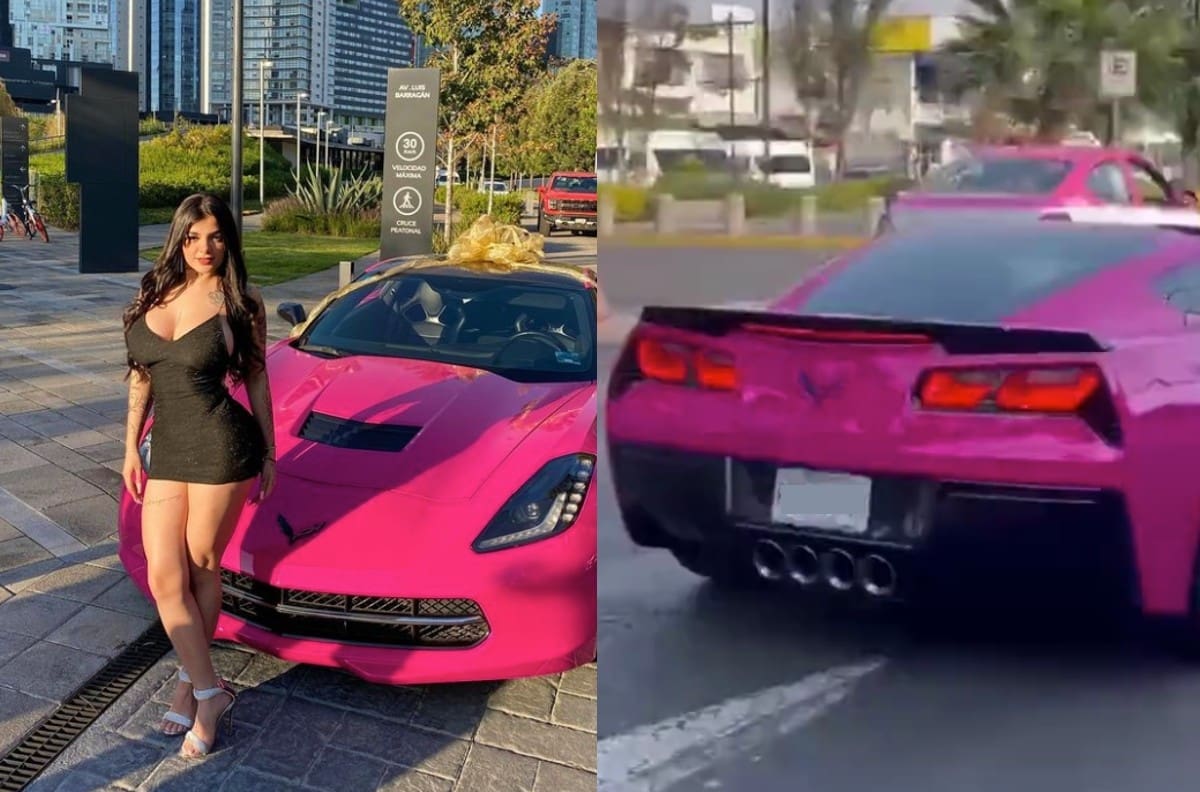 Captan a Karely Ruiz paseando con su coche de lujo en Nezahualcóyotl | VIDEO