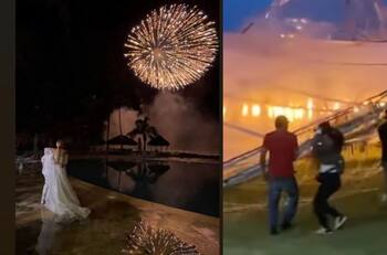 Shanik Aspe sufre accidente en su opulenta renovación de votos