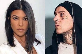 Kourtney Kardashian le tatúa "I love you" en el brazo a su novio Travis Barker