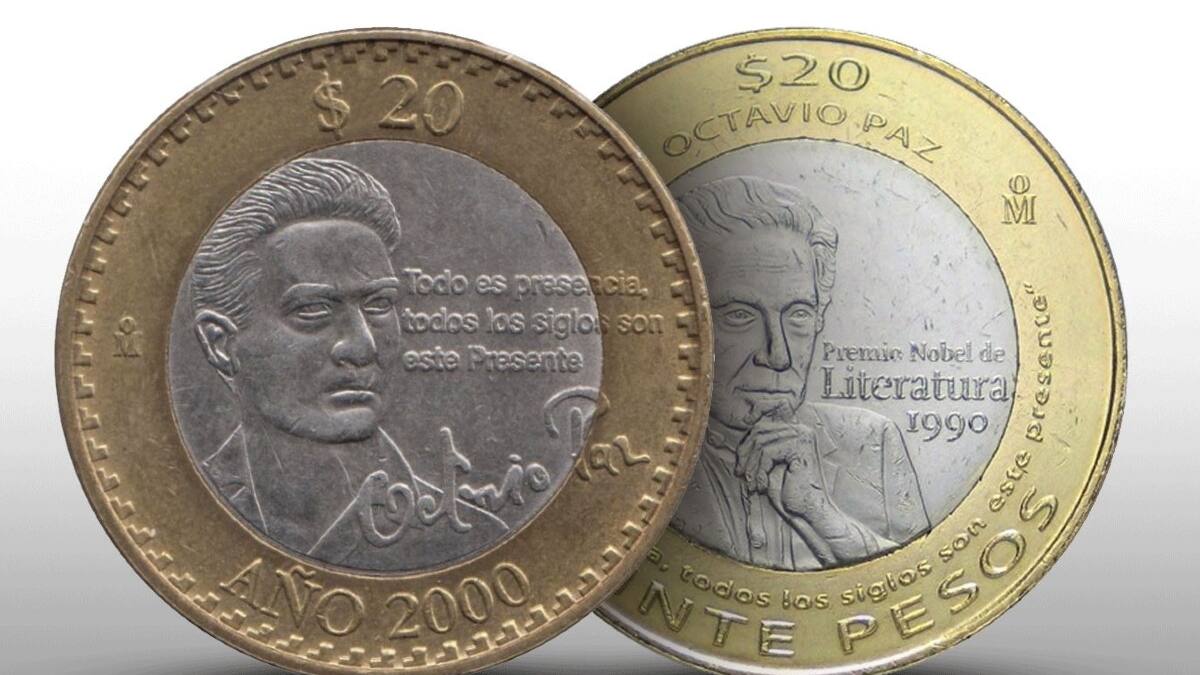 Moneda de Octavio Paz se vende en 300 mil pesos