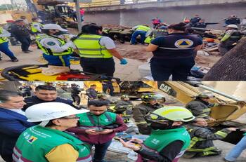 Derrumbe en Río San Joaquín deja un muerto y dos personas bajo los escombros