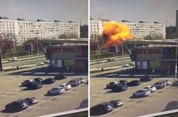 VIDEO| Misil impacta contra edificios en Ucrania y deja un muerto y al menos 25 heridos